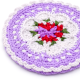 Lavender Floral Crochet Cotton Yarn Handmade Doily